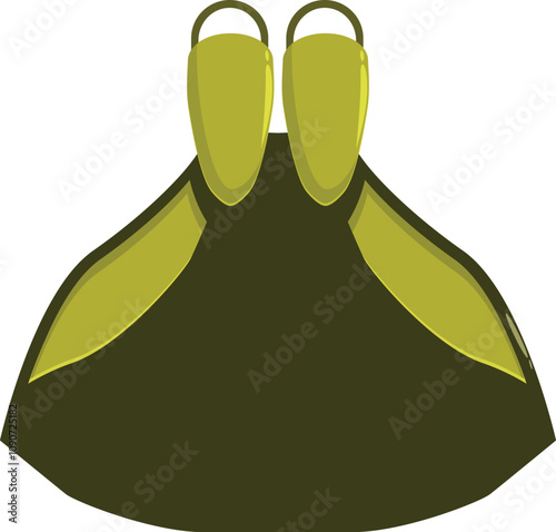 Monofin with foot pockets for practicing freediving or underwater sports