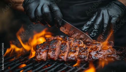 Gourmet Venison Steak with Roasted photo