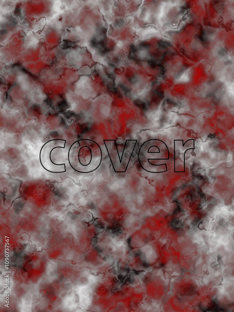 Marble Smoke Art Design in Bold Red and Gray Tones. Abstract Red and White Storm-Like Background. Dark Smoky Red and White Abstract Texture. Illustration. Vector. Poster. Cover.