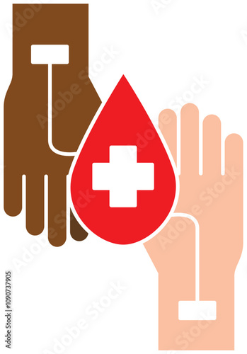 Donate blood between two races 