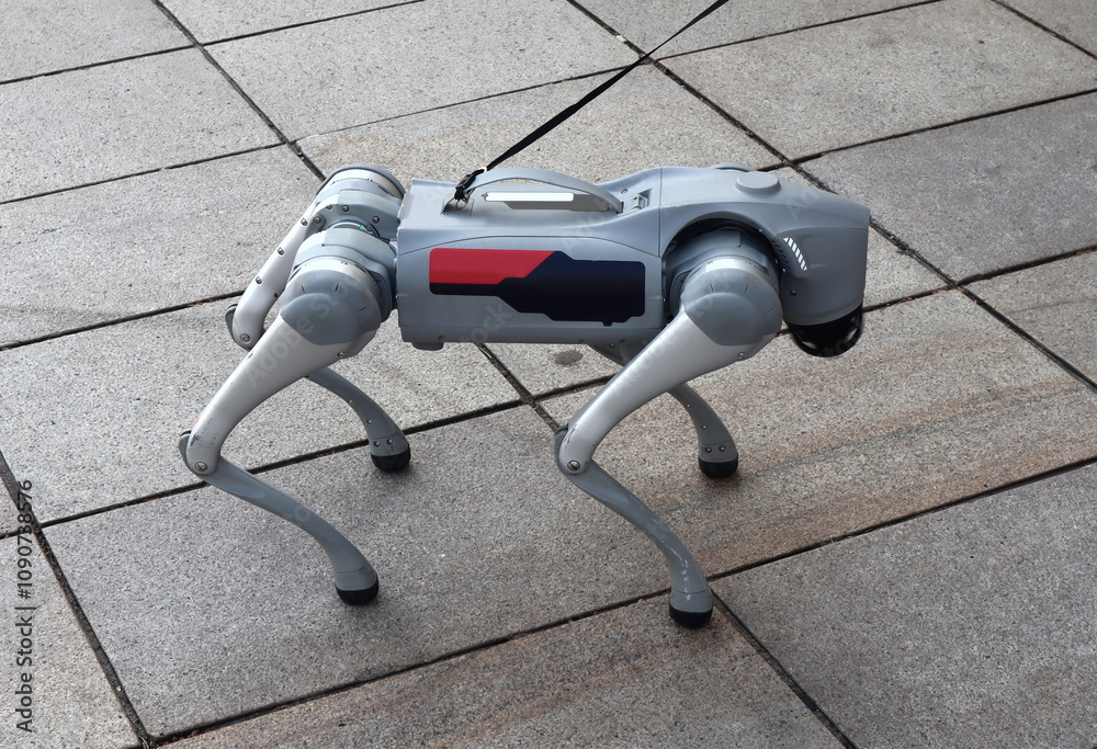 Close up view of robot dog