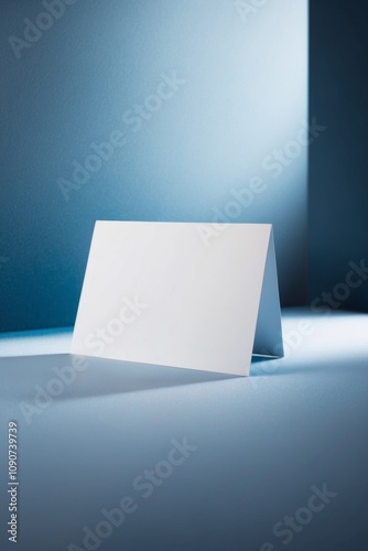 Wallpaper Mural A white card is placed in the middle of a blue background. Torontodigital.ca