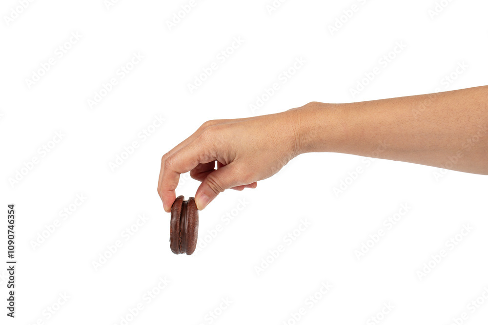 Chocolate dessert chocopie isolated on transparent background. Chocolate dessert chocopie isolated on transparent background.