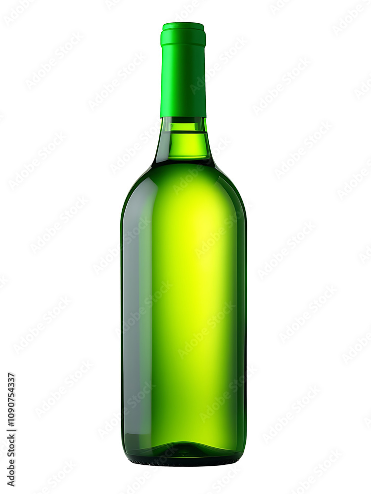 green bottle isolated on white. Isolated on White Background green bottle isolated on white. Isolated on White Background
