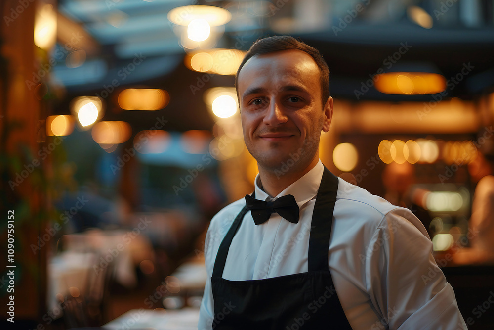 Fototapeta premium Generative AI Image of a Fast Food Chef in a Kitchen with a Focus on a Burger or fastfood eatery settings