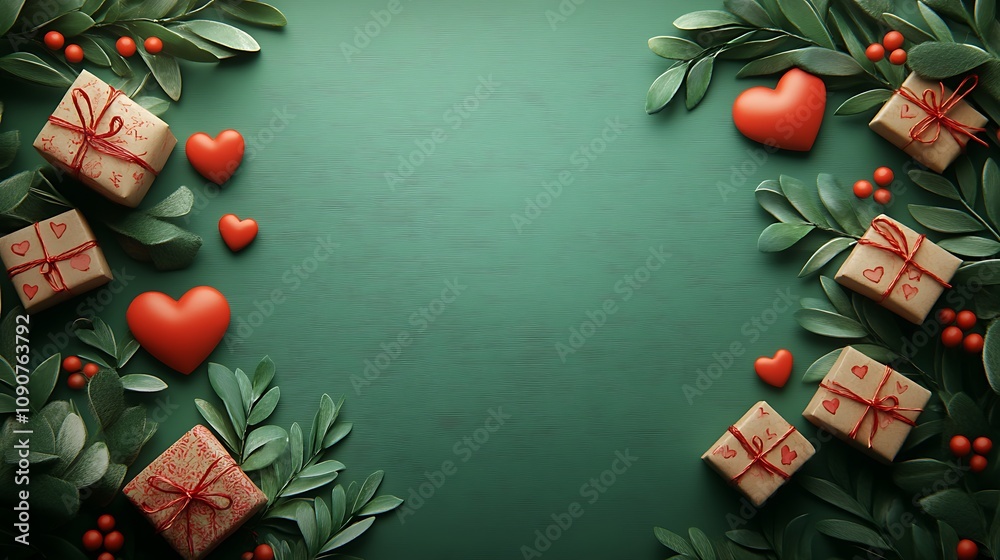 christmas frame with branches and decorations christmas frame with branches and decorations