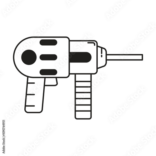 Nail gun icon vector on white background