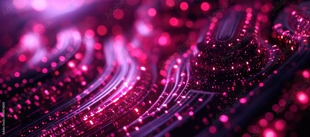 Fototapeta premium futuristic computer network electronic component background 5
