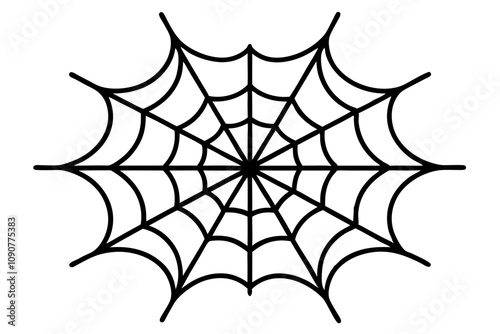 spider web on white.