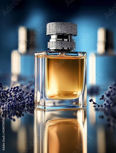 A luxurious perfume bottle ...
