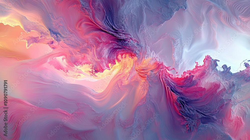 Fototapeta premium Abstract Symphony of Fluid Hues