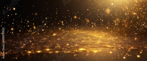 Golden Stardust Galaxy: A mesmerizing cosmic swirl of golden particles and light, creating a magical, ethereal backdrop. Perfect for adding a touch of celestial wonder to your designs. 