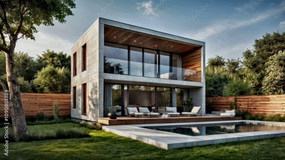 Fototapeta premium modern house in the summer
