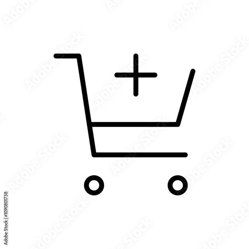 Add to cart icon web design in vector