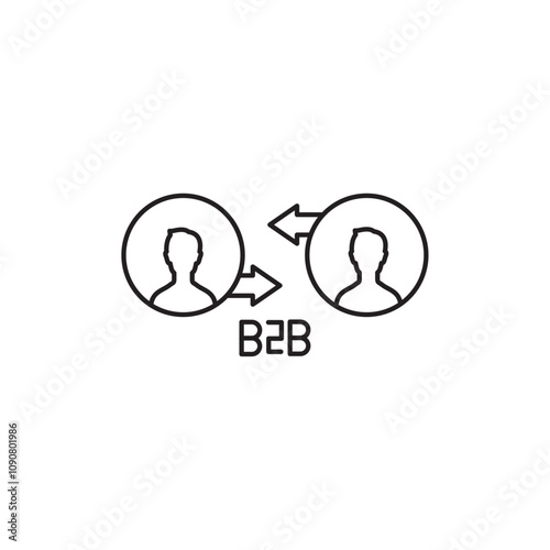 B2B icon web design in vector