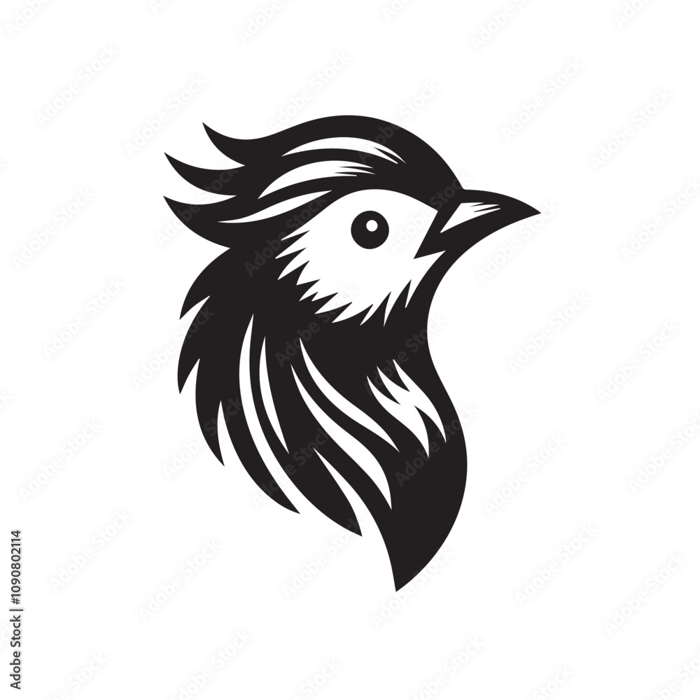Obraz premium Mockingbird head logo vector ilustration art
