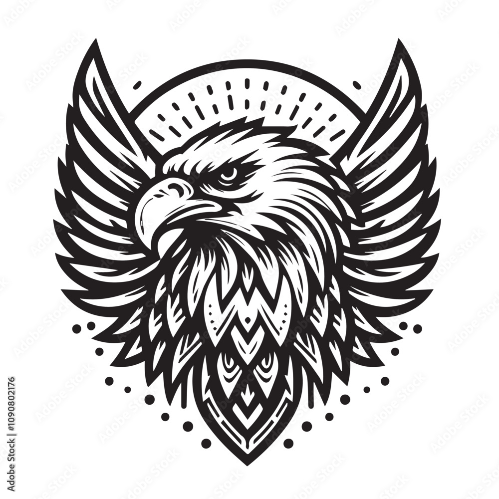 Obraz premium Eagle head logo vector ilustration art