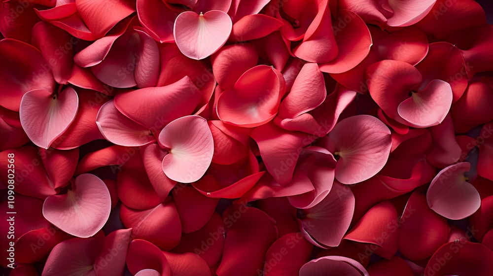 Obraz premium red rose petals