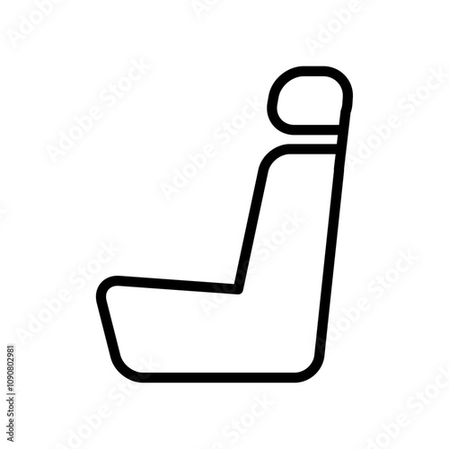 Car seat icon web design in vector