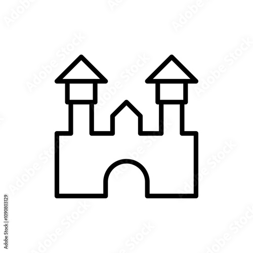 Castle icon web design in vector