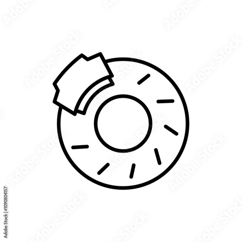 Disk brake icon web design in vector