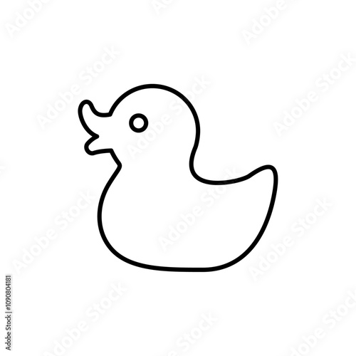 Duck icon web design in vector