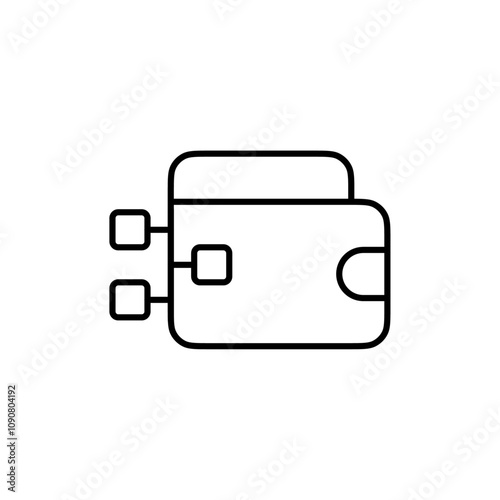 Digital wallet icon web design in vector