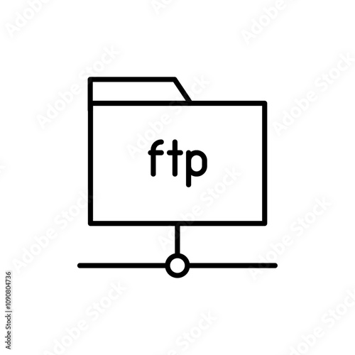 FTP icon web design in vector