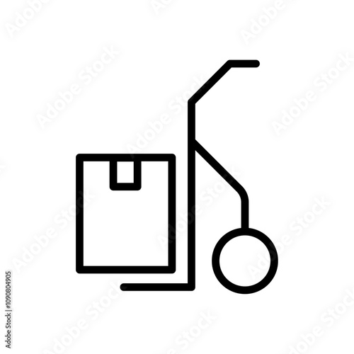 Hand truck icon web design in vector