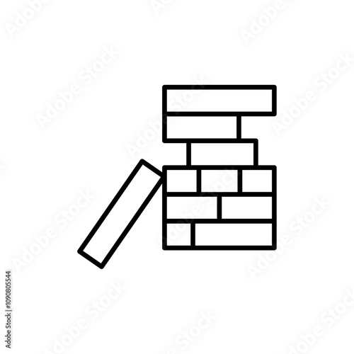 Jenga icon web design in vector