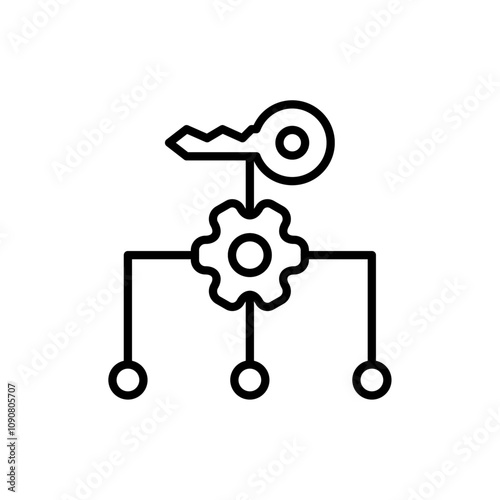 Key factor icon web design in vector