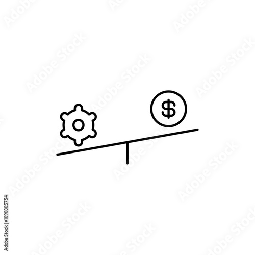 Leverage icon web design in vector