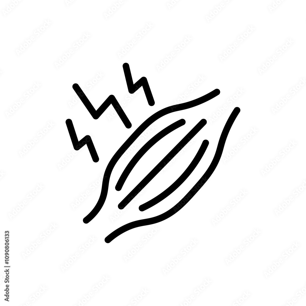 Fototapeta premium Myalgia icon web design in vector