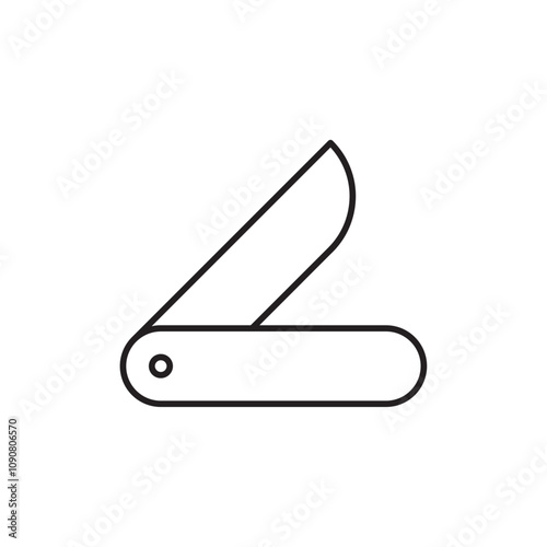 Pocket knife icon web design in vector