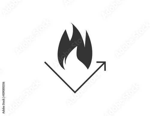 No fire allowed, fireproof icon. Vector illustration.