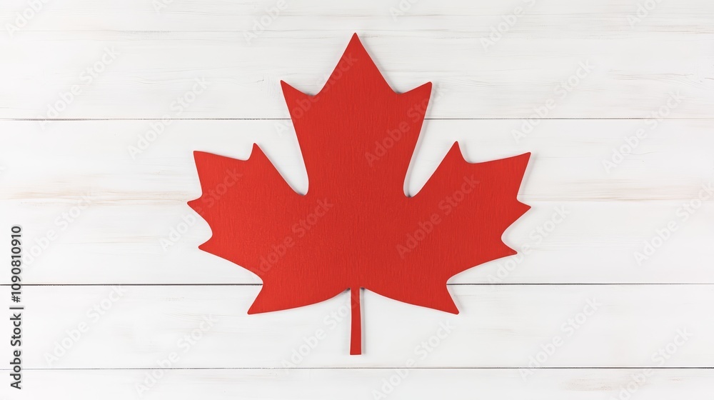 Red Maple Leaf for Canadian Winter Theme. Red Maple Leaf for Canadian Winter Theme.
