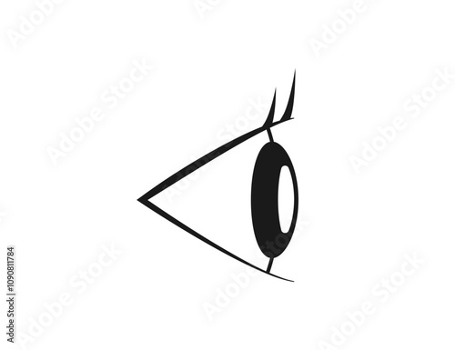 Eye side, see, vision icon. Vector illustration.