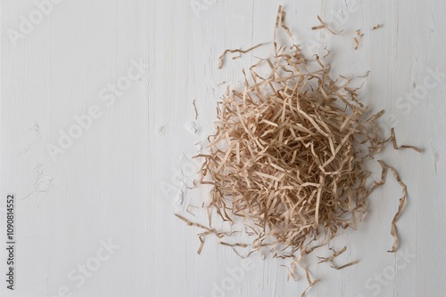 Shredded Paper Corners on a Clean White Backdrop for Textures and Design Elements