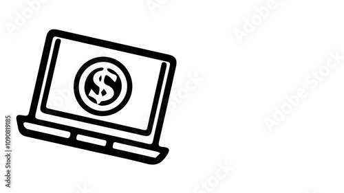 Education icon theme on a white background. Animation minimalist of education