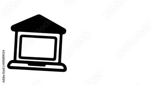Education icon theme on a white background. Animation minimalist of education