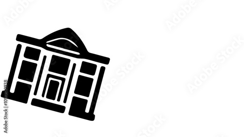 Education icon theme on a white background. Animation minimalist of education