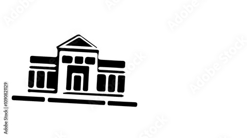 Education icon theme on a white background. Animation minimalist of education