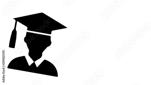 Education icon theme on a white background. Animation minimalist of education