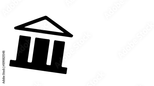 Education icon theme on a white background. Animation minimalist of education