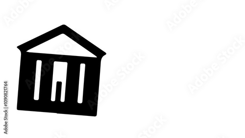 Education icon theme on a white background. Animation minimalist of education