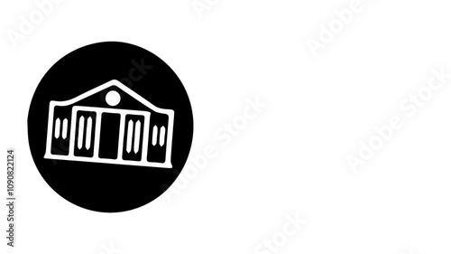 Education icon theme on a white background. Animation minimalist of education