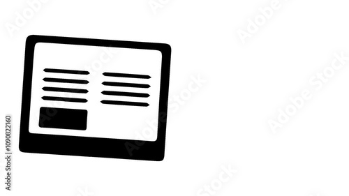 Education icon theme on a white background. Animation minimalist of education