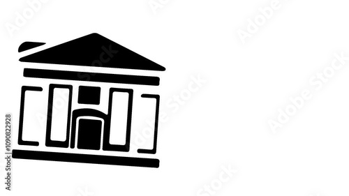 Education icon theme on a white background. Animation minimalist of education