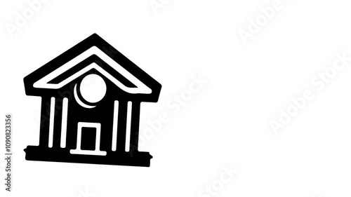 Education icon theme on a white background. Animation minimalist of education