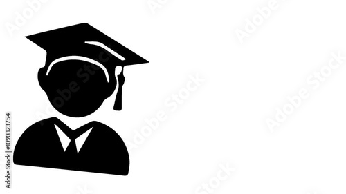 Education icon theme on a white background. Animation minimalist of education